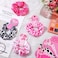 Lyrow 24 Pcs Cowgirl Western Cow Print Scrunchies Let's Go Girls Hair Scrunchies Disco Cow Print Hair Accessories Ponytail Holder Ropes for Elastic Ties Bride Bachelorette Party Supplies Favors