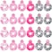 Lyrow 24 Pcs Cowgirl Western Cow Print Scrunchies Let's Go Girls Hair Scrunchies Disco Cow Print Hair Accessories Ponytail Holder Ropes for Elastic Ties Bride Bachelorette Party Supplies Favors