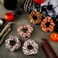 12 Pcs Halloween Hair Scrunchies Hair Accessories for Women Hair Ties Pumpkin Halloween Gifts Bat Elastic Satin Ponytail Holders Scrunchy Soft Ropes Halloween Accessories for Girls Hair Decoration
