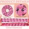 20 Pieces Girls Gymnastics Hair Scrunchies, Sports Elastics Hair Ties, and Dance Hair Accessories with Ballet Pattern (White, Pink)