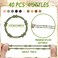 40 Pcs Boho Hair Ties for Women - 10 Styles Cute Elastic Ponytail Holders, Bracelets, and Soft Bands for Thin, Long, Curly Hair - 10 Bright Colors