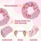 Juexica 100 Pcs Pink Velvet Scrunchies Bulk Women Soft Pink Hair Ties Ropes Cute Scrunchy Elastics Solid Color Thick Elastic Bands Hair Accessories for Women Girls Kids Baby Ponytail