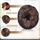 4 Pcs Satin Hair Bun Donut Satin Hair Bun Maker Dark Retain Moisture Easy to Style for Women Ladies Military Ballet and Business(Brown)