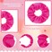 Tigeen 24 Pcs Hot Pink Scrunchies Bulk Valentine&lsquo;s Day Gift Soft Hair Scrunchies Cotton Solid Colors Thick Elastic Bands Ponytail Ties Holder for Women Girls Gym Dance Cheerleading Team Accessories
