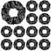 Taiyin 24 Pieces Shiny Metallic Scrunchie Solid Scrunchies Hair Ties Hair Elastics Accessories Elastic Band for Women Gym Dance Cheerleading Softball Volleyball Baseball Team(Black)