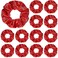 Taiyin 24 Pieces Shiny Metallic Scrunchie Solid Scrunchies Hair Ties Hair Elastics Accessories Elastic Band for Women Gym Dance Cheerleading Softball Volleyball Baseball Team(Red)