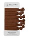 Cyndibands Elastic Hair Ties - Brown - Gentle Hold Ribbon Ponytail Holders, 6 Count