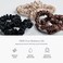 Fishers Finery 25 Momme Pure Mulberry Silk Skinny Scrunchies   Hair Tie Set for Thin Hair (Champagne Brown Black- 6 Pk)
