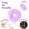Small Fuzzy Fur Scrunchies Furry Pony Holder - Set of 2-Light Purple