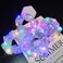 4Pcs Purple LED Scrunchies, Glow in the Dark Party Supplies, Hair Tie for Women &amp; Girls