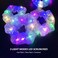 4Pcs Purple LED Scrunchies, Glow in the Dark Party Supplies, Hair Tie for Women &amp; Girls