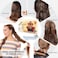 Hair Rubber Bands Set - 1000 Pcs Small Elastics with Topsy Braiding Tools for Kids and Girls - Clear Pink