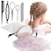 Hair Rubber Bands Set - 1000 Pcs Small Elastics with Topsy Braiding Tools for Kids and Girls - Clear Pink