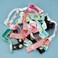 GORGECRAFT 24PCS Printed Glitter Hair Ties Knotted Elastics Ponytail Holders Ocean Theme No Crease Elastic Ribbon Band Ribbon Crease Free Hand Twist Bracelet Accessories for Women