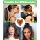150PCS Hair Ties no Damage - Rainbow Rubber Bands for Hair, Elastics Hair Bands for Thick &amp; Curly Hair, Ponytail Holders(2cm Diameter)