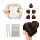 50 Pcs Hair Nets Set Invisible Mesh Hair Nets Ballet Hair Net Ballet Bun Maker with 40 U Shaped Pins for Women Ballet Dancer Dance Maker Food Service Workers (Brown)