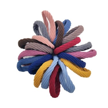Design of Spiricle Pattern Hair Ties with Seamless High Elastic Thickening in Ponytail Holders (Multiple Colors with 20 Pcs Packing)