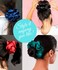 Jumbo Oversized XL Satin Scrunchies for Women Girls, Frizz Prevention, Sleep Hair Holder, Large Elastic Ties Band for Ponytail Bun, Satin Hair Ties for Breakage Prevention (Green)