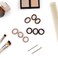 Heliums Small Soft Hair Ties - Black - 1 Inch Mini Nylon Bands, No Damage Ponytail Holders for Kids, Braids, and Thin Hair - 30 Count