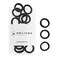 Heliums Small Soft Hair Ties - Black - 1 Inch Mini Nylon Bands, No Damage Ponytail Holders for Kids, Braids, and Thin Hair - 30 Count