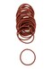 Heliums Large Hair Ties - Auburn - 30 Pack, 2.25 Inch Thick Ponytail Holders, 4mm Hair Elastics