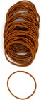 Heliums Thin Hair Elastics - Copper - 2mm Ties for Thin Hair, 1.75 Inch, Medium Hold No Damage Ponytail Holders - 40 Count