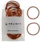 Heliums Thin Hair Elastics - Copper - 2mm Ties for Thin Hair, 1.75 Inch, Medium Hold No Damage Ponytail Holders - 40 Count