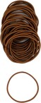 Heliums Thin Hair Elastics - Brown - 2mm Ties for Thin Hair, 1.75 Inch, Medium Hold No Damage Ponytail Holders - 40 Count