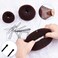 TsMADDTs Donut Hair Bun Maker, 3PCS Dark Brown Ring Style Bun Maker with 20PCS U Shaped Hair Pins for Women Dance