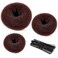 TsMADDTs Donut Hair Bun Maker, 3PCS Dark Brown Ring Style Bun Maker with 20PCS U Shaped Hair Pins for Women Dance