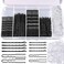Teenitor 300pcs Hair Pins Bobby Pins Black, 100 Black Bobby Pins 100 Hair Pins for Women and 100 Clear Hair Bands Kit, Black Hair Pins for Buns 2" 2.36" and Black Bobby Pins 2" 2.75