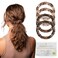 Authentic Mulberry Silk Skinny Hair Match Scrunchies for Women, Anti Breakage Hair Ties for Curly Thick &amp; Thin Hair, No Dent &amp; Pull, 100% Silk for Buns, Sleep &amp; Ponytail, Honey/Deep Bronde (4 Pack)
