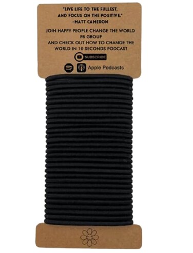 30pcs Elastic Hair Bands Ties eco-friendly biodegradable organic cotton hair ties For girls, Black