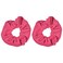 Set of 2 Large Solid Scrunchies - Hot Pink