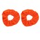 Set of 2 Large Solid Scrunchies (Neon Orange)