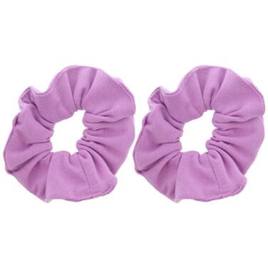 Large Solid Scrunchie - Set of 2 - Lavender