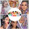 Large Silicone Hair Beads Set for Girls Braids, 60 PCS Soft Colorful Silicone Hair Beads for Girls Women Hair Accessories, with 7 Hair Styling Tools, Hair braiding kit, Christmas Gift