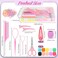 Large Silicone Hair Beads Set for Girls Braids, 60 PCS Soft Colorful Silicone Hair Beads for Girls Women Hair Accessories, with 7 Hair Styling Tools, Hair braiding kit, Christmas Gift