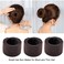 Small Hair Bun Maker for Kids - 3 PCS Mini Doughnuts for Girls with Short and Thin Hair, Ballet Bun Shaper, Easy Tool (Dark Brown, LHAAAYF)