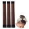 Small Hair Bun Maker for Kids - 3 PCS Mini Doughnuts for Girls with Short and Thin Hair, Ballet Bun Shaper, Easy Tool (Dark Brown, LHAAAYF)