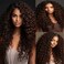 Chocolate Brown Curly Wave Bundles Color #4 Dark Brown Kinky Curly Human Hair Bundles 24 24 24 Inch Double Weft Brazilian Hair Extensions Wet and Wavy Bundles Silky Soft