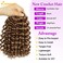 QUEENTAS 6Packs Jamaican Crochet Hair Extensions 8 inch Ringlet Wand Gogo Crochet Hair Crochet Braids Water Wave Crochet Braiding Hair 72 Roots (8inch,#27)