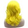 Iewig Glueless Synthetic Lace Front Wig Yellow Shoulder Length Heat Friendly Fiber Hair