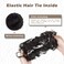 BARSDAR 100% Human Hair Messy Bun Extensions - Natural Black Real Human Hair Bun Scrunchies for Women - Daily Updo Chignons