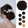 BARSDAR Human Hair Bun Extensions - Hair Buns Hair Piece Real Human Hair Bun Scrunchie for Women - Natural Dark Brown Hair Bun Extensions Updo Chignons Daily - Dark Brown