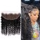 MY SHINY WIGS 13x4 Real HD Lace Frontal, Deep Wave Pre Bleached Knots Hd Frontal 13x4 Pre Plucked Clean Hairline Human Hair Invisible Swiss Lace Natural Black 14 Inch