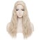 Hairro 20 Inch Wavy Clip in Topper Long Japanese Synthetic Hair Loose Corn Perm Style Curly Clip on Secret Toupees Top Hairpiece for Thinning Hair Middle Part 16/613 Blonde Mix