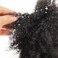 Mongolian Afro Kinky Curly Bundles Human Hair 8 10 12Inch 4B 4C Afro Kinky Bulk Human Hair Unprocessed Virgin Hair Bundles for Women Natural Black (1B, 8 10 12)