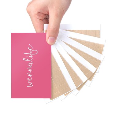 WENNALIFE Hair Extension Tape, Double Sided Replacement Tape Tabs for Tape in Hair Extensions No Residue Transparent Tape in Extension Replacement Tape, 72pcs 1.6x0.3 Inch/Piece
