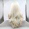 Free Part Wig 60# White Ice Blonde Lace Front Wigs for Drag Queen Body Wave Soft Long Hair Female Cosplay Wedding Hair Pastel Platinum Blonde Wig 24 Inches